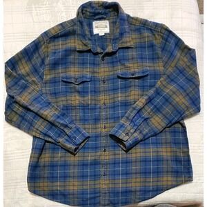 Vintage American Eagle Soft Flannel Button Down Men's 3XL Grunge 90s‎ Y2K Shirt